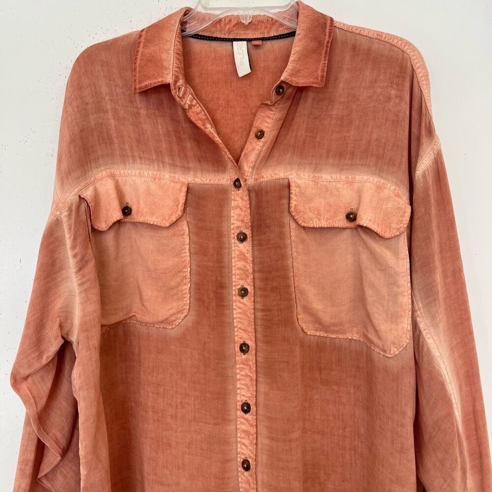 Pilcro Rust Button-Up Blouse - Picture 3 of 11
